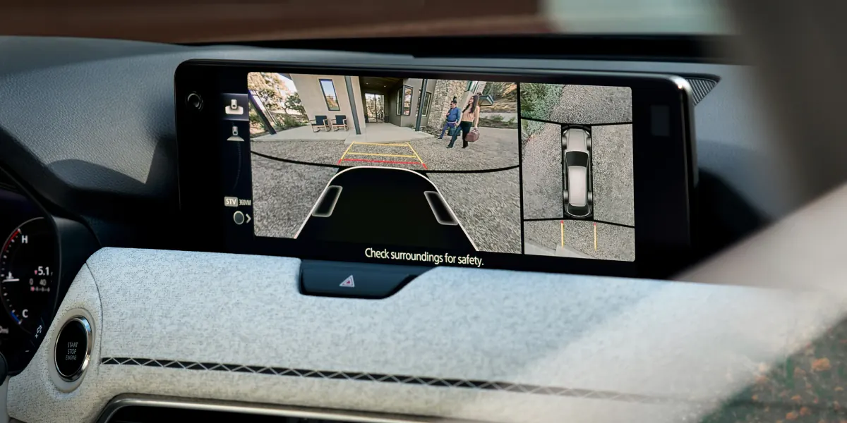 2027 Mazda CX-90 360° View Monitor on the center display | Borgman Mazda in Grandville MI